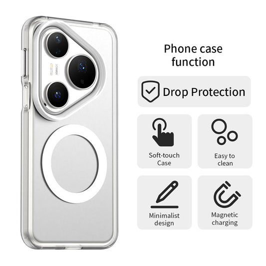 Capa MagSafe para Huawei Pura 80 Pro, Techsuit, CandyCase, Branca