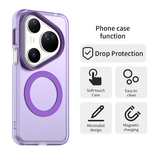 Capa MagSafe para Huawei Pura 80 Ultra, Techsuit, CandyCase, Roxo