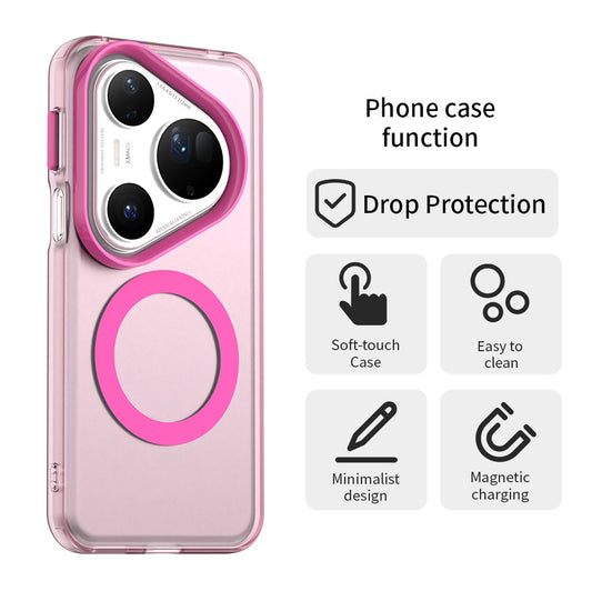 Capa MagSafe para Huawei Pura 80 Ultra, Techsuit, CandyCase, Rosa