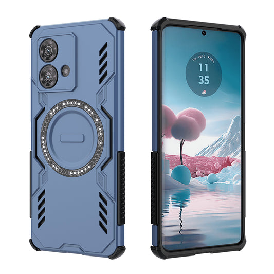 Capa MagSafe para Motorola Edge 40 Neo, Techsuit, ArmorMag, Azul