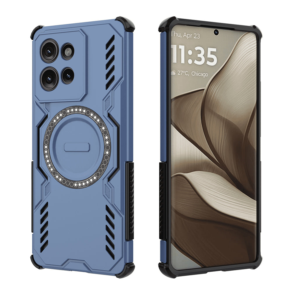 Capa MagSafe para Motorola Edge 50, Techsuit, ArmorMag, Azul