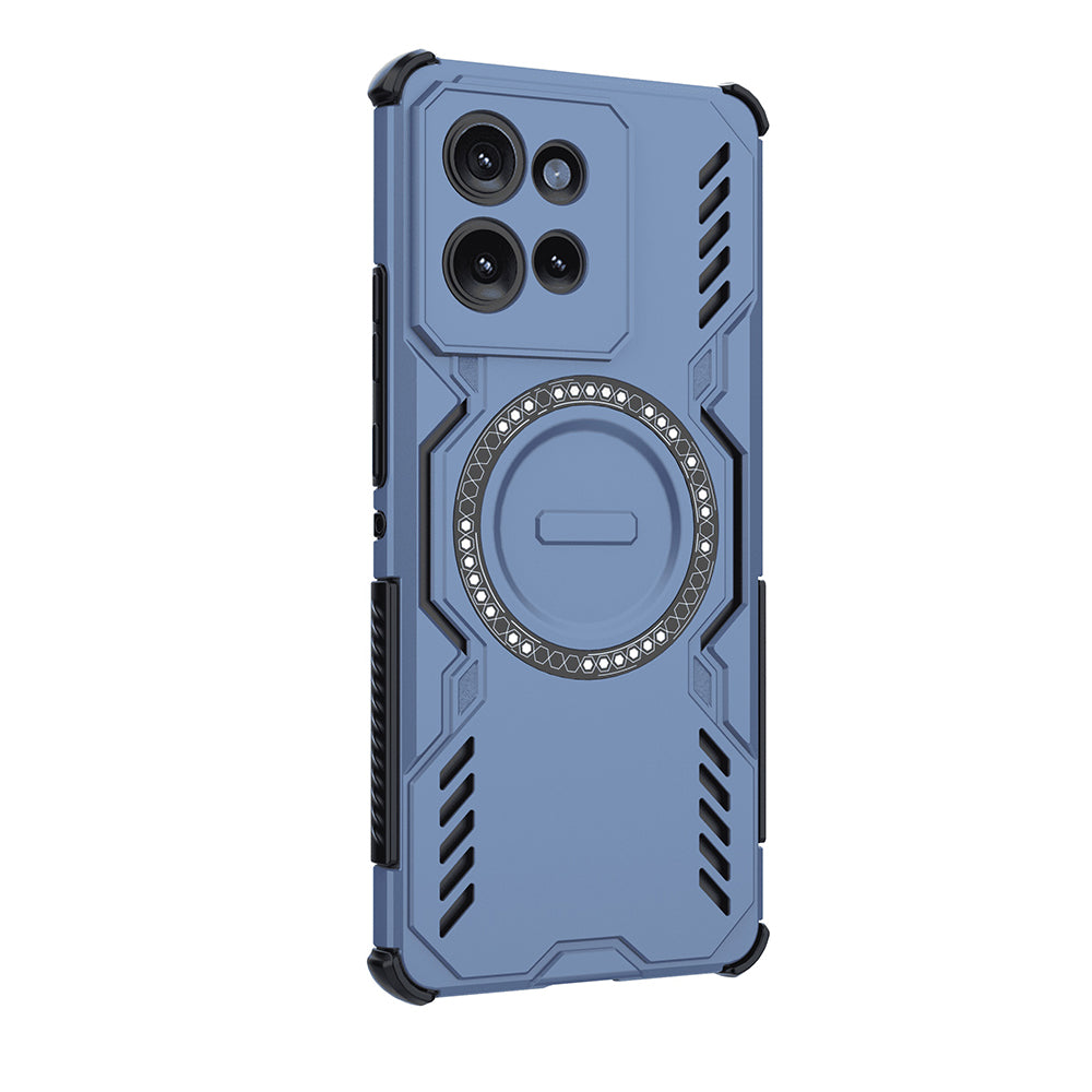 Capa MagSafe para Motorola Edge 50, Techsuit, ArmorMag, Azul