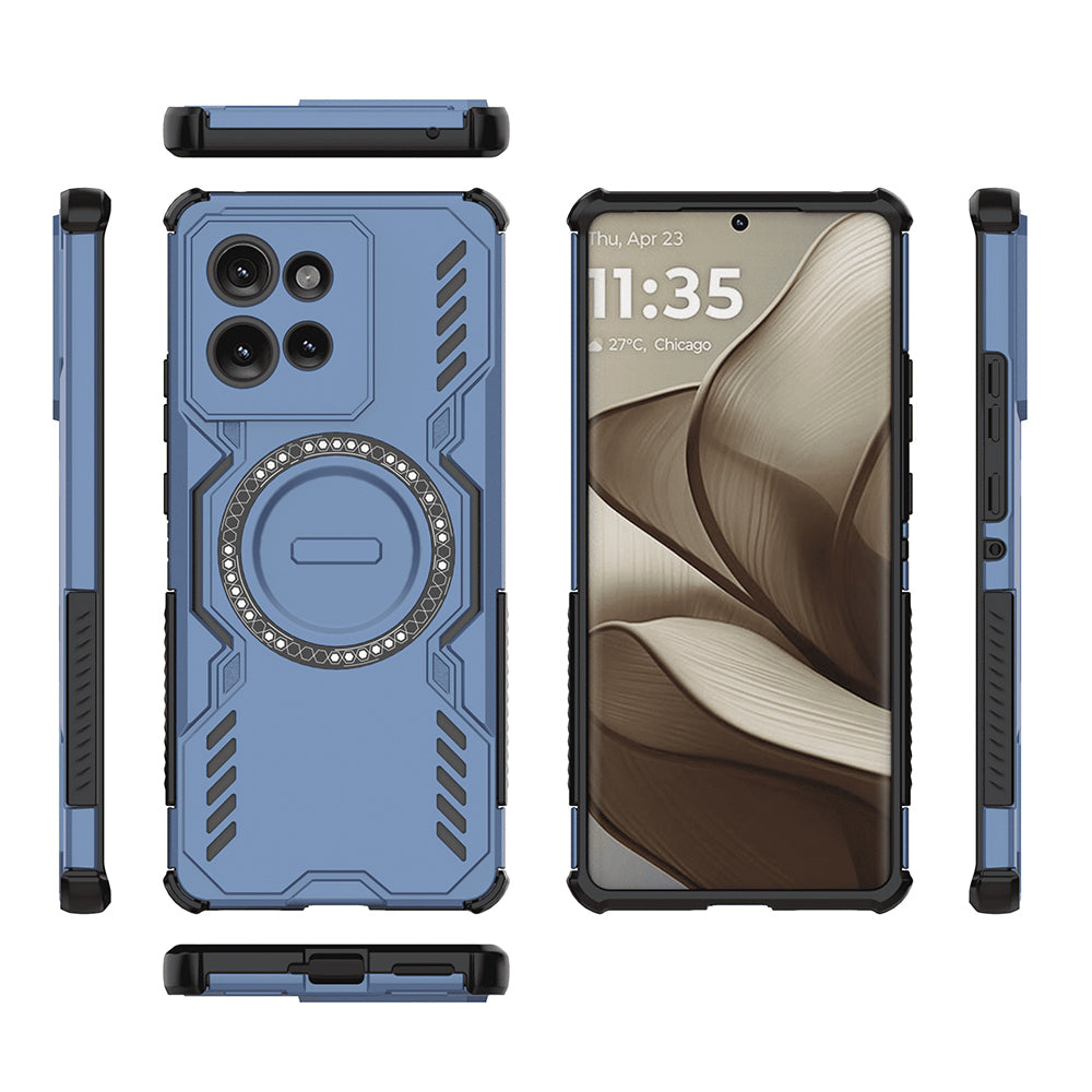 Capa MagSafe para Motorola Edge 50, Techsuit, ArmorMag, Azul