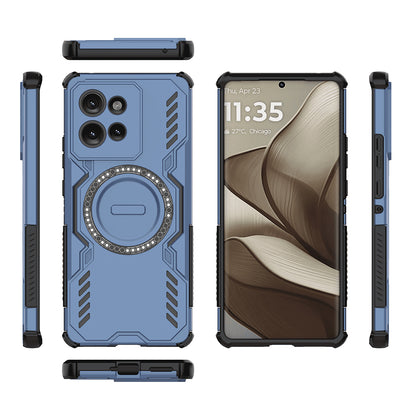 Capa MagSafe para Motorola Edge 50, Techsuit, ArmorMag, Azul