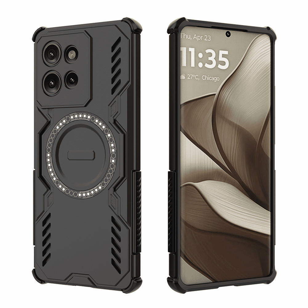 Capa MagSafe para Motorola Edge 50, Techsuit, ArmorMag, Preta