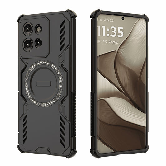 Capa MagSafe para Motorola Edge 50, Techsuit, ArmorMag, Preta