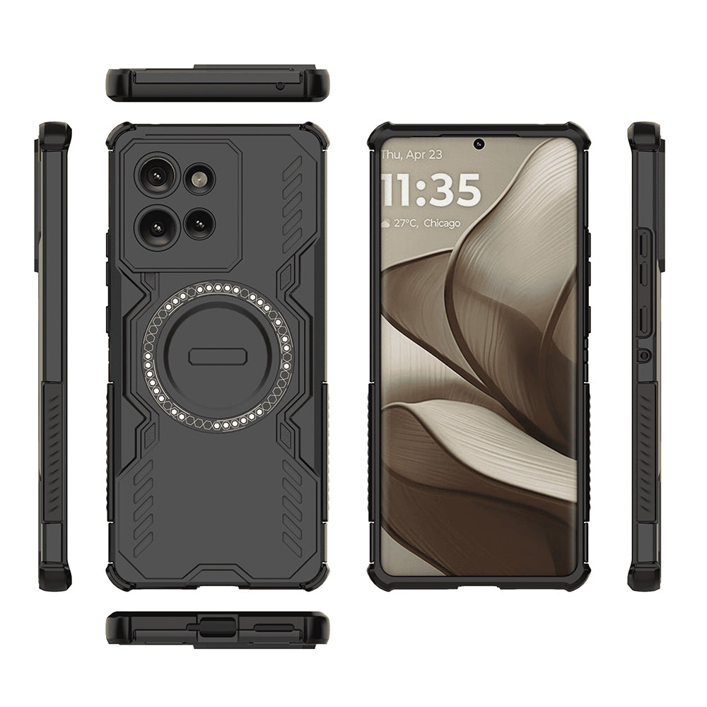 Capa MagSafe para Motorola Edge 50, Techsuit, ArmorMag, Preta