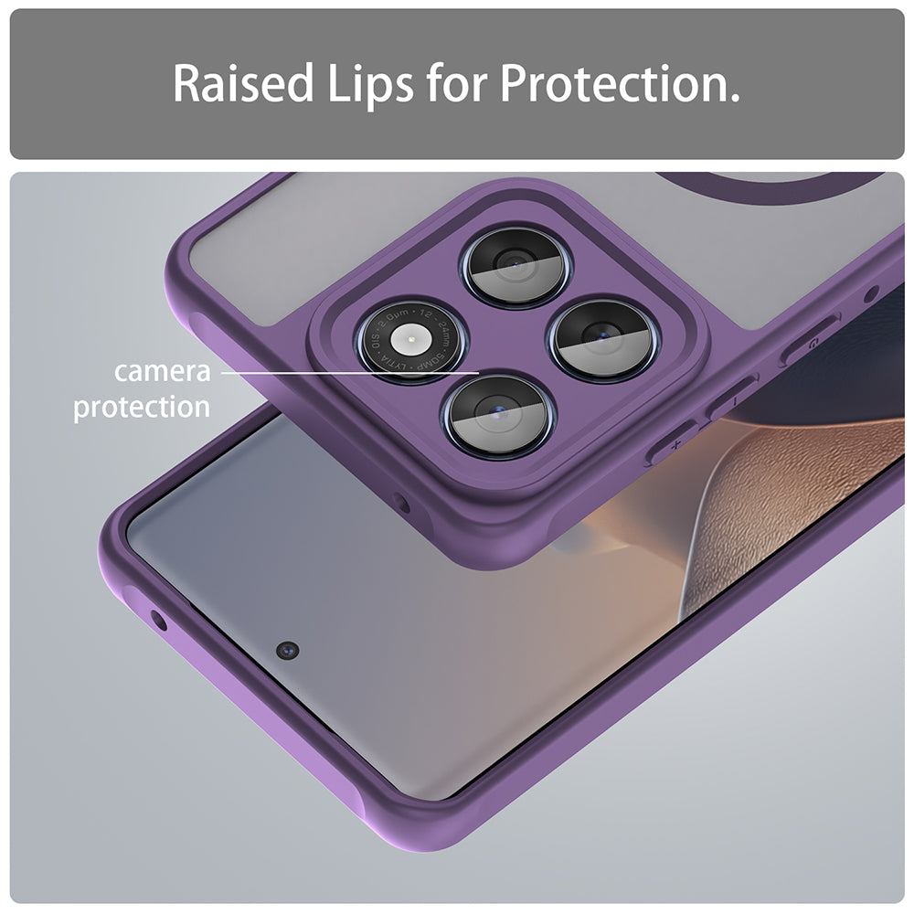 Capa MagSafe para Motorola Edge 60 Fusion / Edge 60, Techsuit, HaloFrost II, Roxo