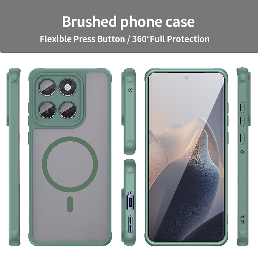 Capa MagSafe para Motorola Edge 60 Fusion / Edge 60, Techsuit, HaloFrost II, Verde