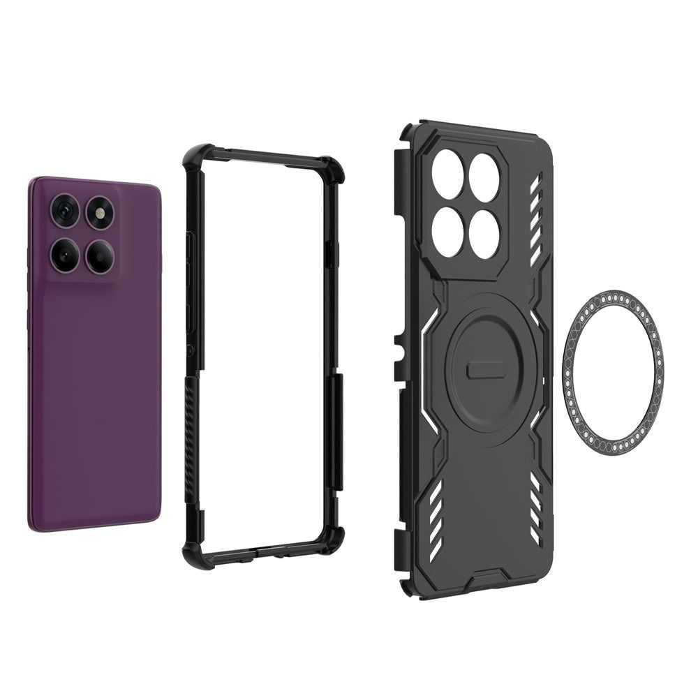Capa MagSafe para Motorola Edge 60 Pro, Techsuit, ArmorMag, Preta