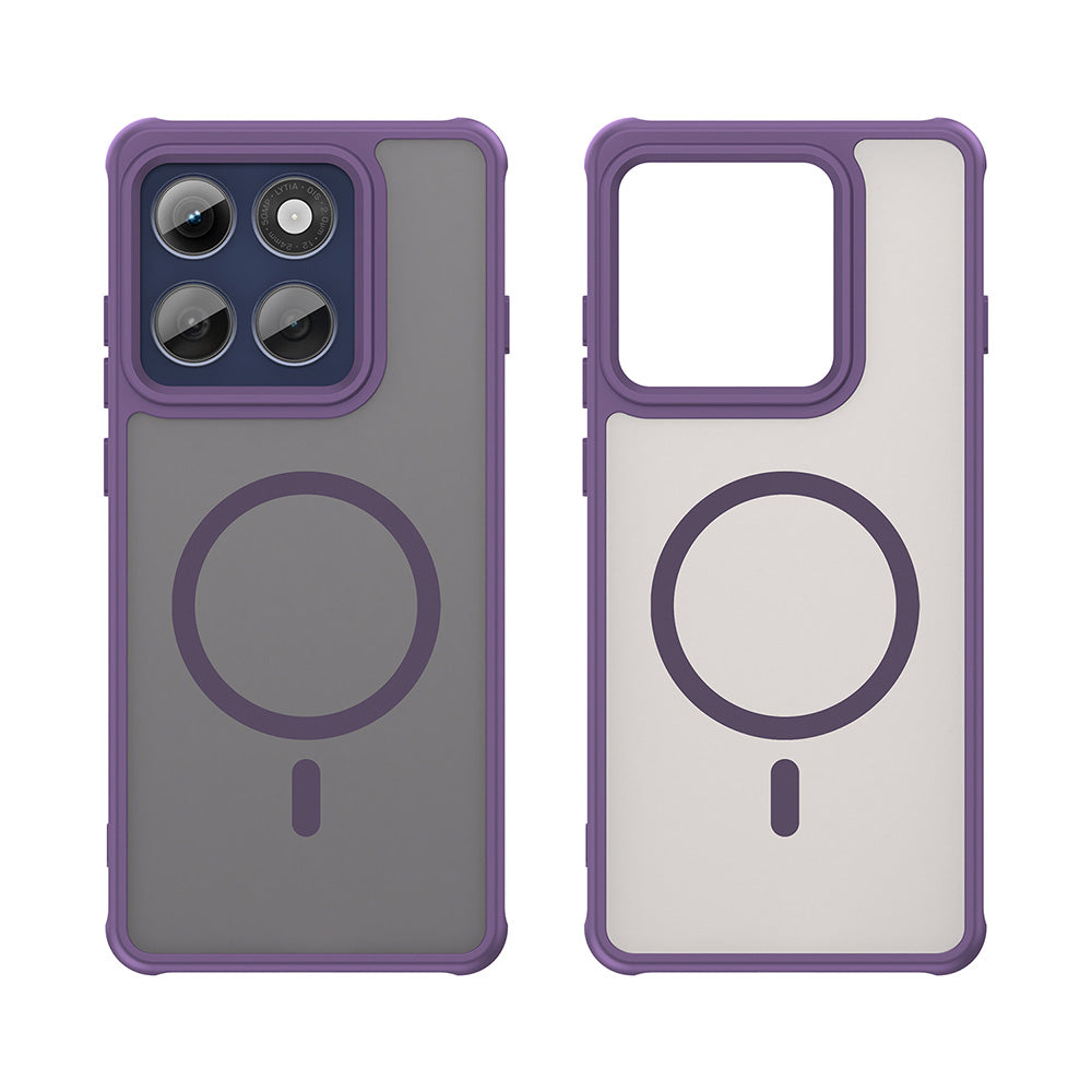Capa MagSafe para Motorola Edge 60 Pro, Techsuit, HaloFrost II (Orifício Grande para Lente), Roxo