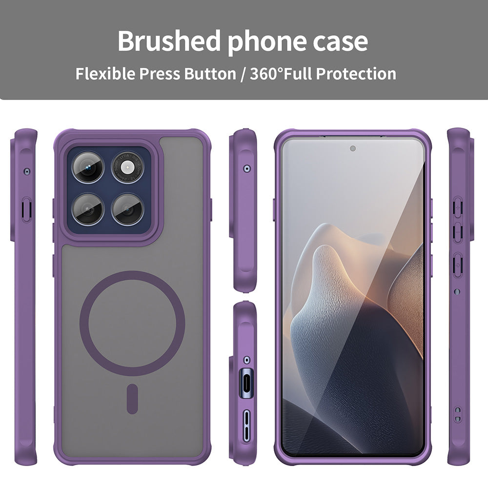 Capa MagSafe para Motorola Edge 60 Pro, Techsuit, HaloFrost II (Orifício Grande para Lente), Roxo