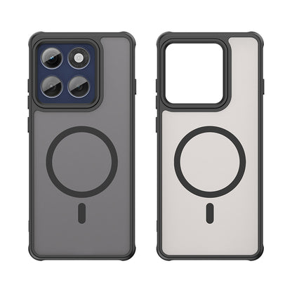 Capa MagSafe para Motorola Edge 60 Pro, Techsuit, HaloFrost II (Grande Orifício para Lente), Preta
