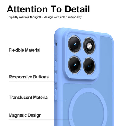 Capa MagSafe para Motorola Edge 70 Fusion, Techsuit, HaloFrost II, Azul