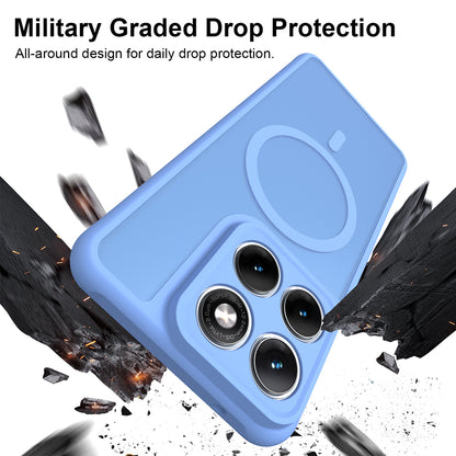 Capa MagSafe para Motorola Edge 70 Fusion, Techsuit, HaloFrost II, Azul