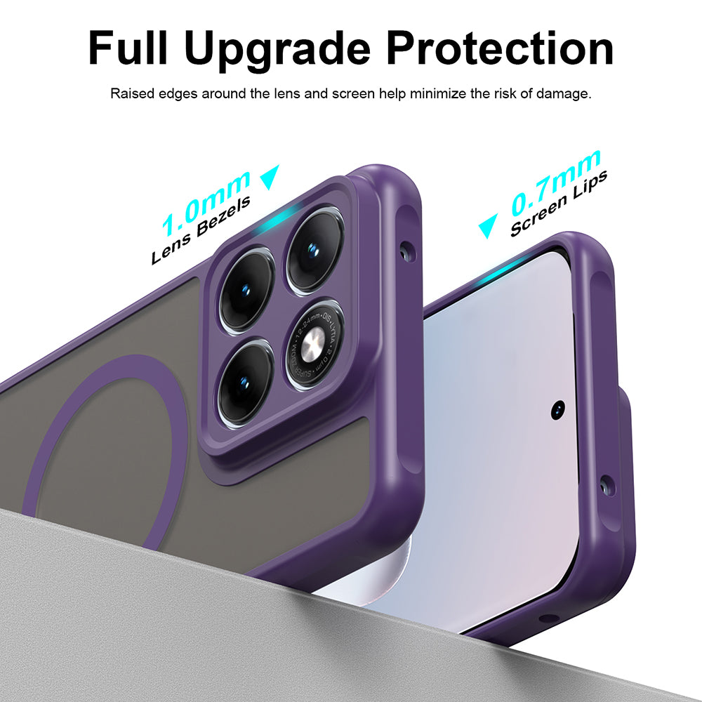 Capa MagSafe para Motorola Edge 70 Fusion, Techsuit, HaloFrost II, Roxo