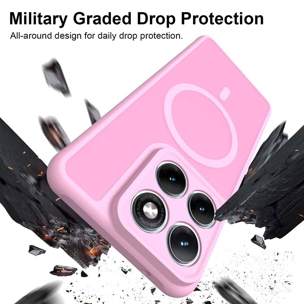 Capa MagSafe para Motorola Edge 70 Fusion, Techsuit, HaloFrost II, Rosa