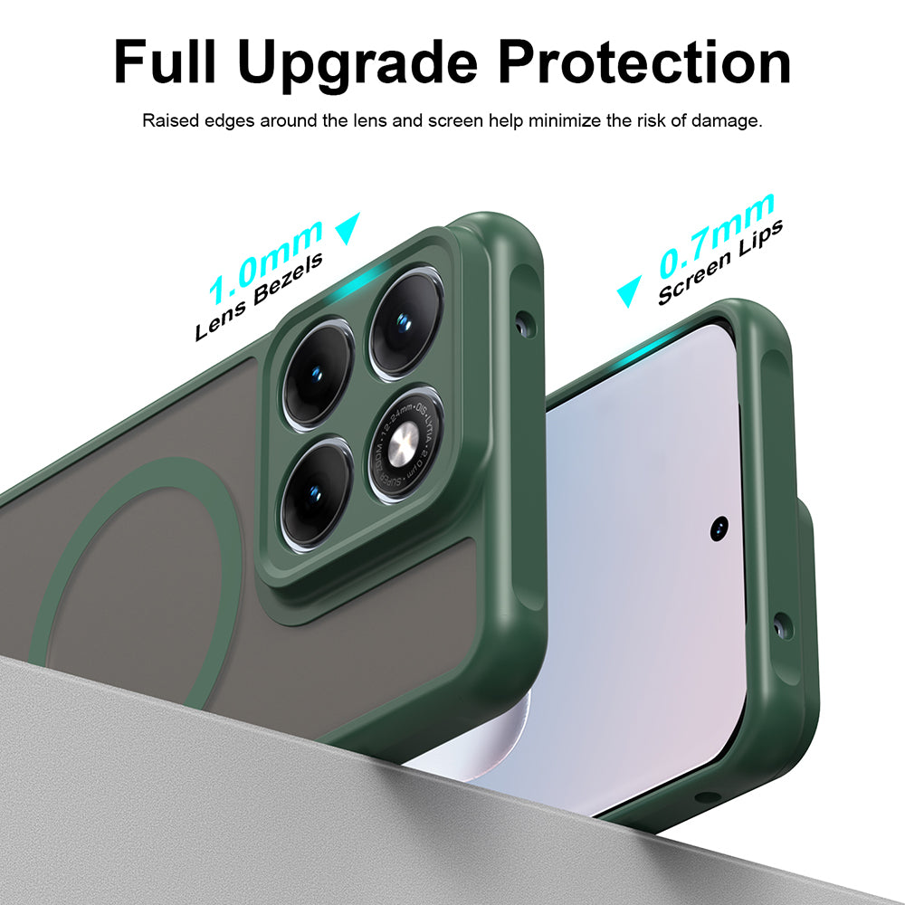 Capa MagSafe para Motorola Edge 70 Fusion, Techsuit, HaloFrost II, Verde