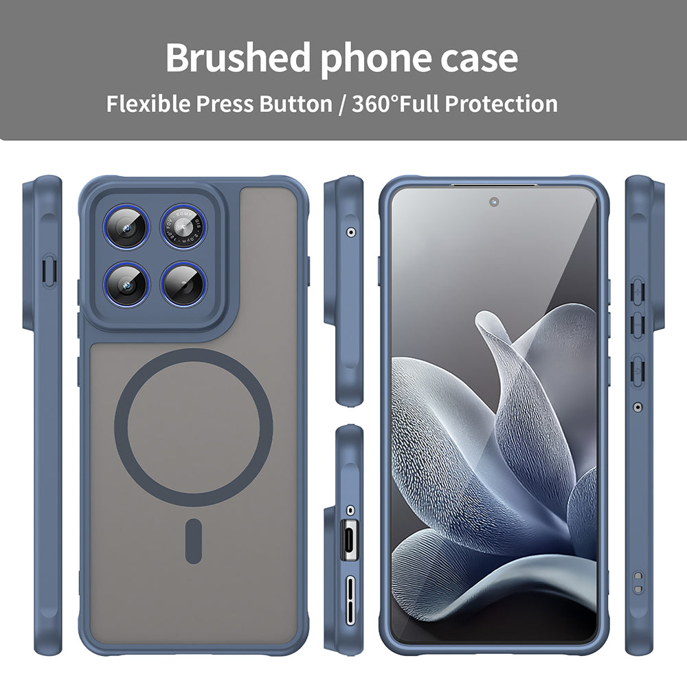 Capa MagSafe para Motorola Edge 70, Techsuit, HaloFrost II, Azul-marinho