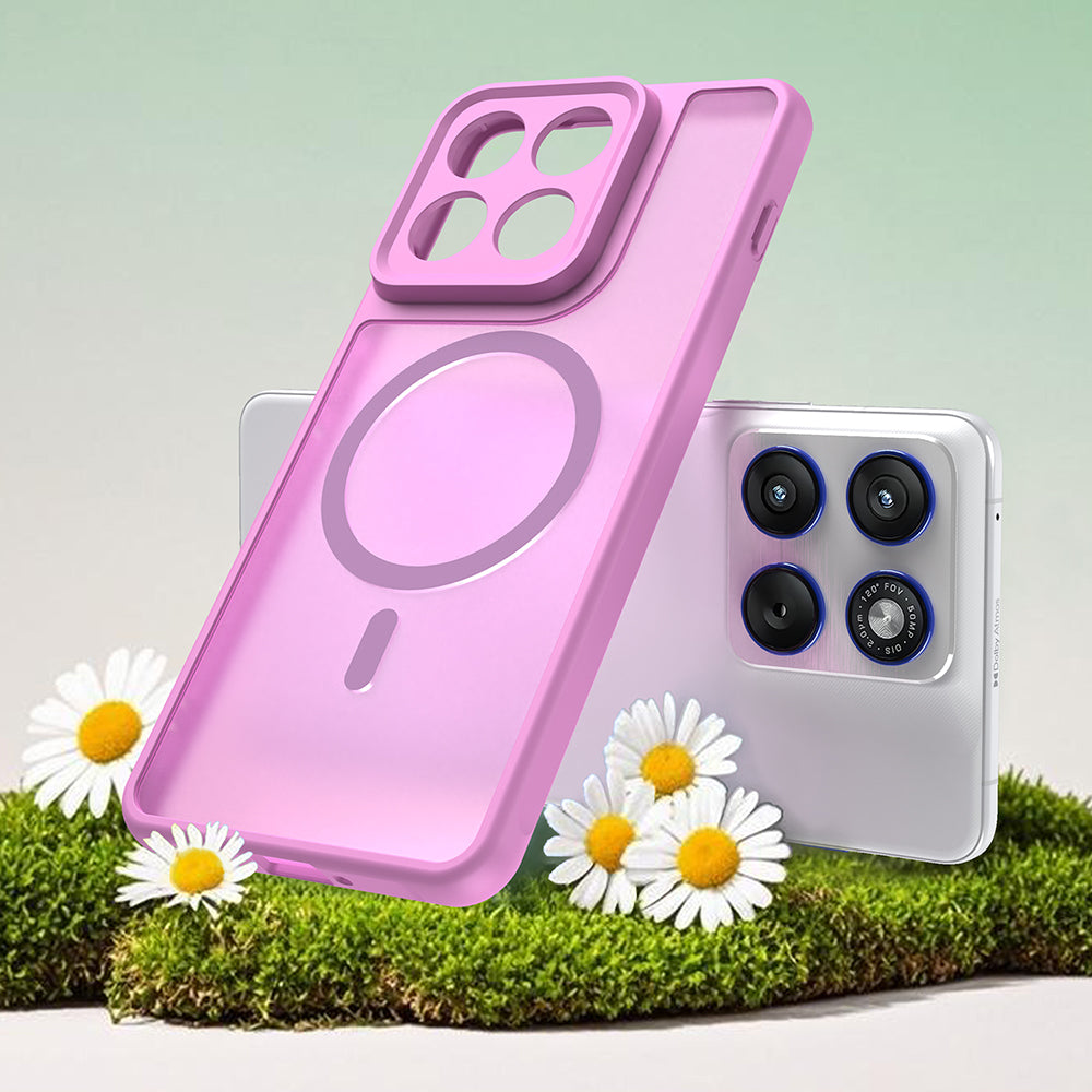 Capa MagSafe para Motorola Edge 70, Techsuit, HaloFrost II, Rosa