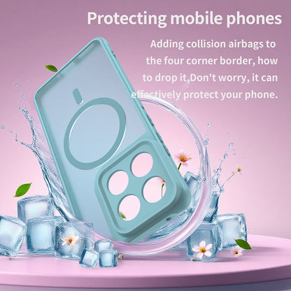 Capa MagSafe para Motorola Edge 70, Techsuit, HaloFrost II, Verde Claro