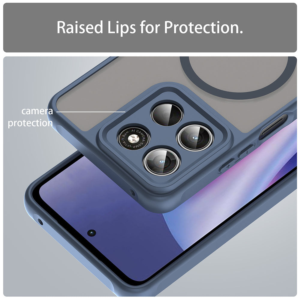 Capa MagSafe para Motorola Moto G47 / G37 Power / G37, Techsuit, HaloFrost II, Azul Marinho
