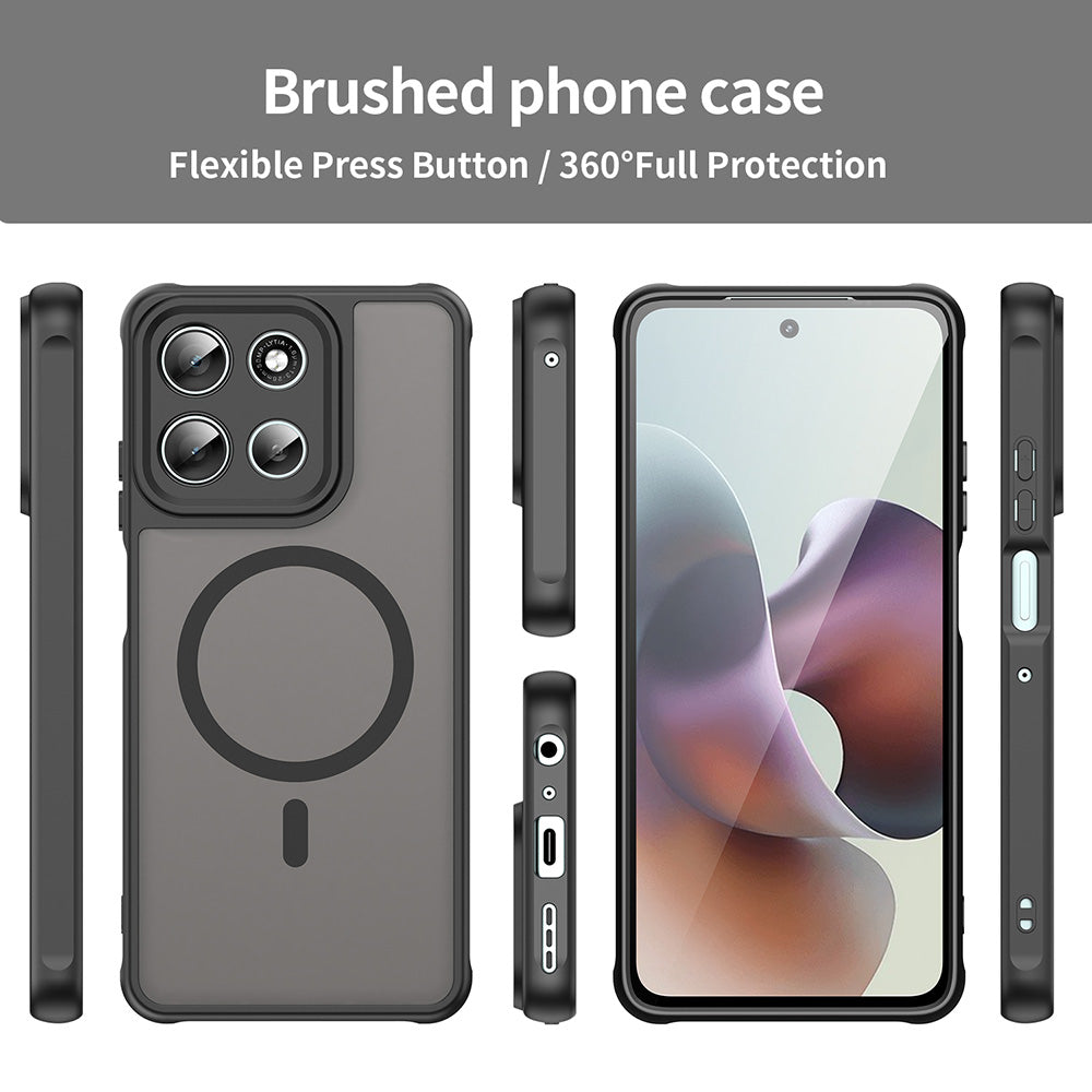 Capa MagSafe para Motorola Moto G56, Techsuit, HaloFrost II, Preta