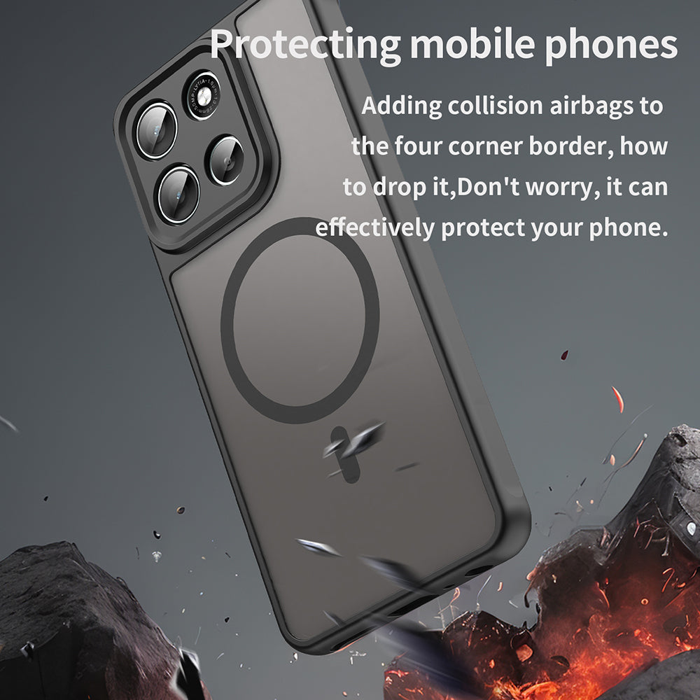 Capa MagSafe para Motorola Moto G86, Techsuit, HaloFrost II, Preta