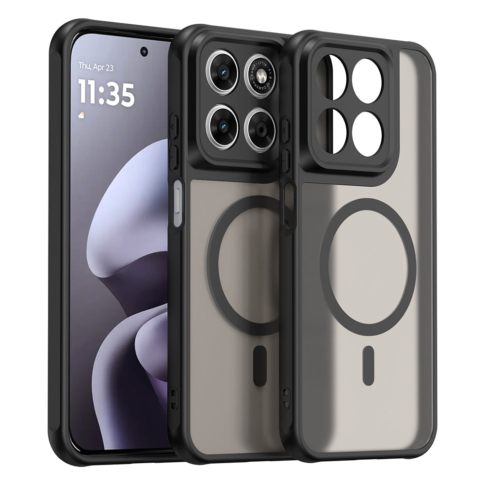 Capa MagSafe para Motorola Moto G87 / G77 / G67, Techsuit, HaloFrost II, Preta