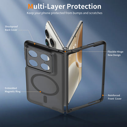 Capa MagSafe para Motorola Razr Fold, Techsuit, PureFrost, Preto Satinado
