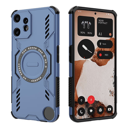 Capa MagSafe para Nothing CMF Phone 2 Pro, Techsuit, ArmorMag, Azul