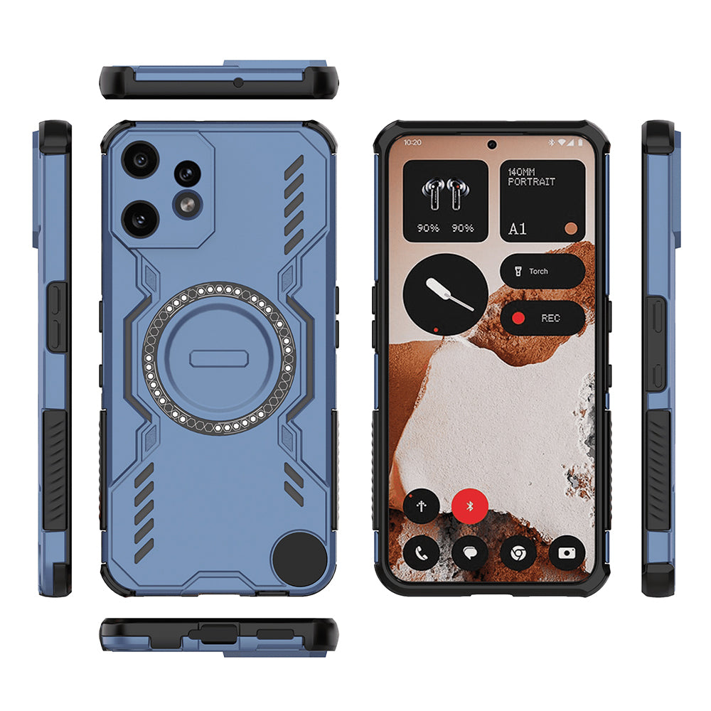 Capa MagSafe para Nothing CMF Phone 2 Pro, Techsuit, ArmorMag, Azul