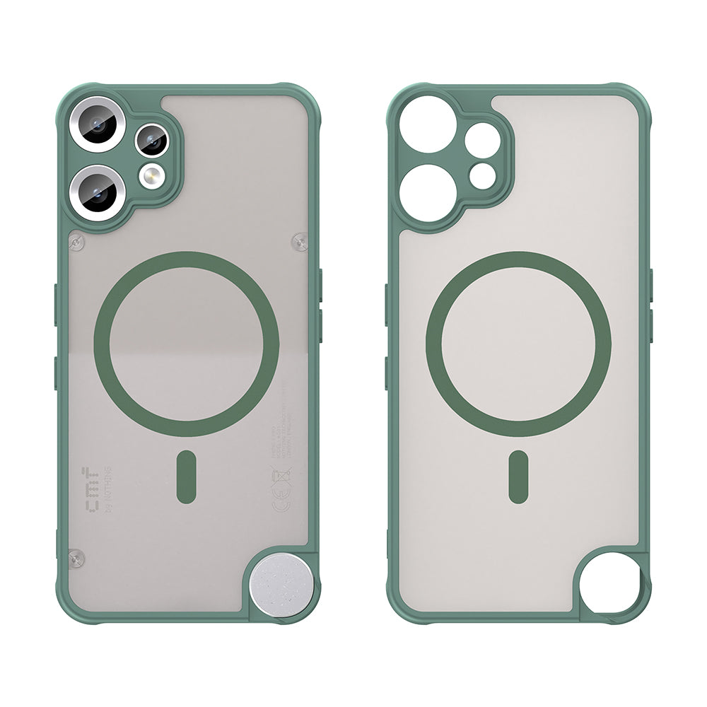 Capa MagSafe para Nothing CMF Phone 2 Pro, Techsuit, HaloFrost II, Verde
