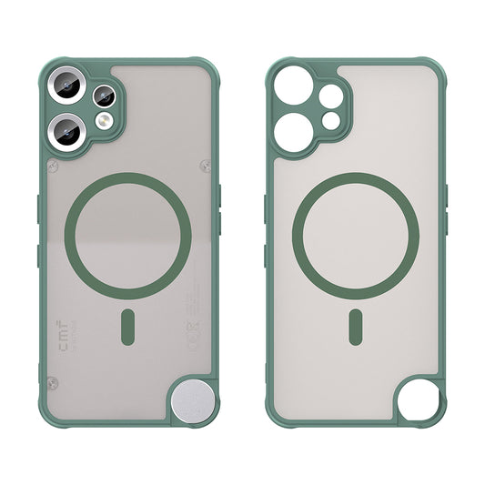 Capa MagSafe para Nothing CMF Phone 2 Pro, Techsuit, HaloFrost II, Verde