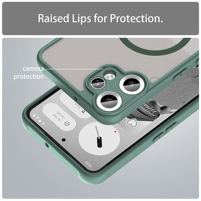 Capa MagSafe para Nothing CMF Phone 2 Pro, Techsuit, HaloFrost II, Verde