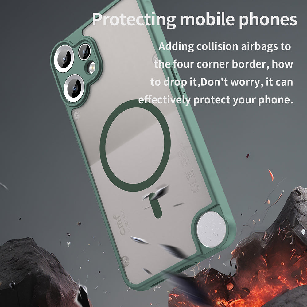 Capa MagSafe para Nothing CMF Phone 2 Pro, Techsuit, HaloFrost II, Verde