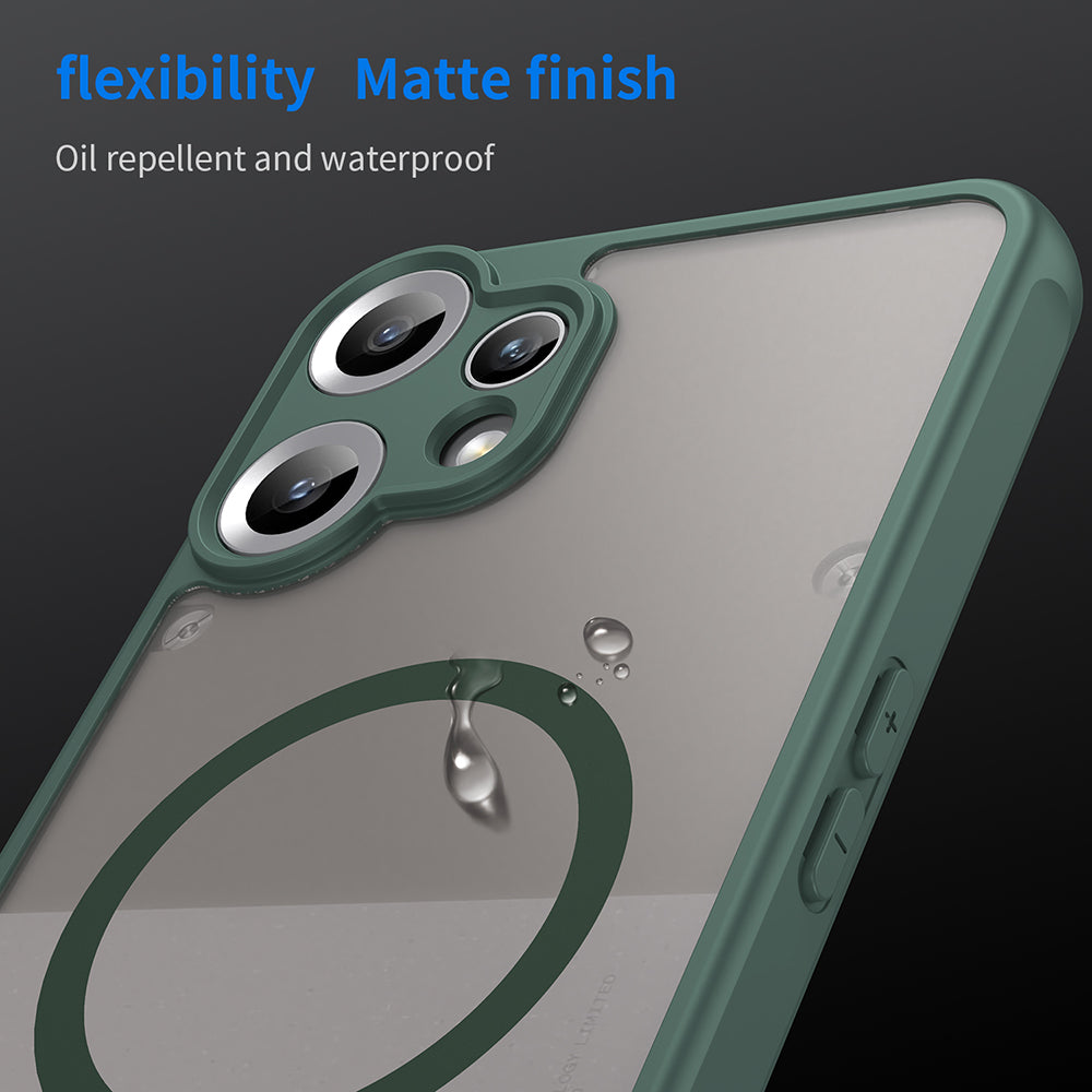 Capa MagSafe para Nothing CMF Phone 2 Pro, Techsuit, HaloFrost II, Verde