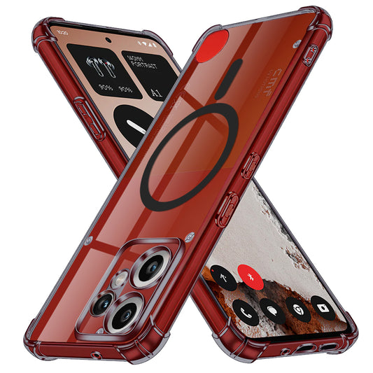 Capa MagSafe para Nothing CMF Phone 2 Pro, Techsuit, Transparente Antichoque, Fumada