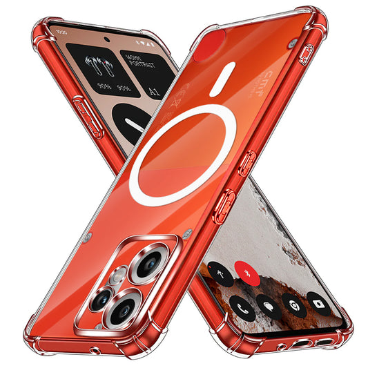 Capa MagSafe para Nothing CMF Phone 2 Pro, Techsuit, à prova de choque, Transparente