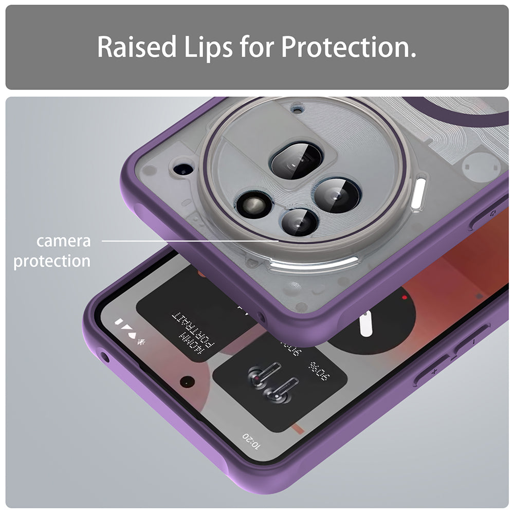 Capa MagSafe para Nothing Phone (3a) Pro, Techsuit, HaloFrost II, Roxa