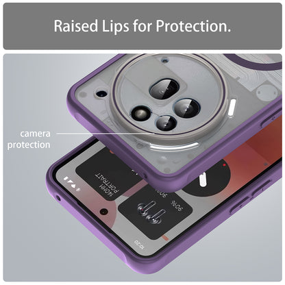 Capa MagSafe para Nothing Phone (3a) Pro, Techsuit, HaloFrost II, Roxa
