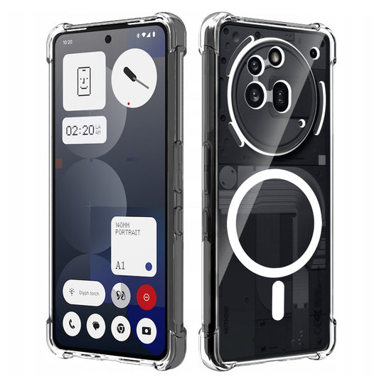 Capa MagSafe para Nothing Phone (3a) Pro, Techsuit, à prova de choque, Transparente