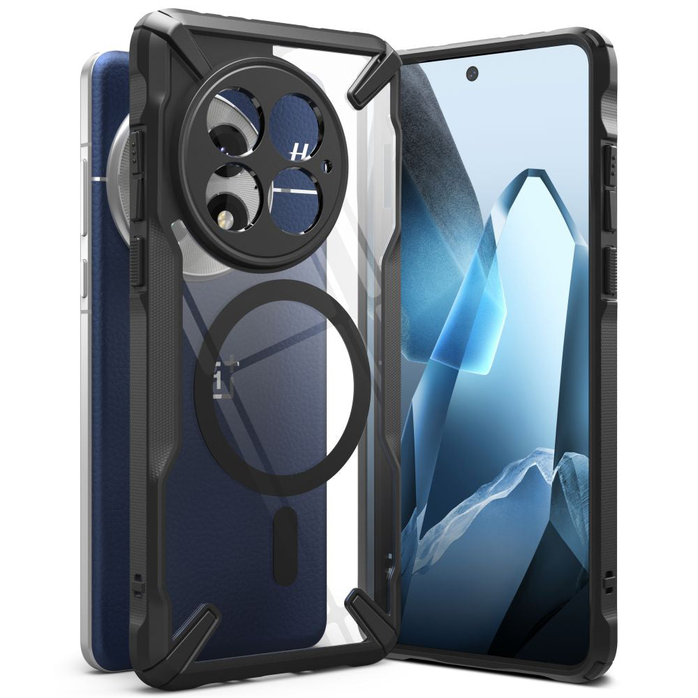 Capa MagSafe para OnePlus 13, Ringke, Fusion X, Preta