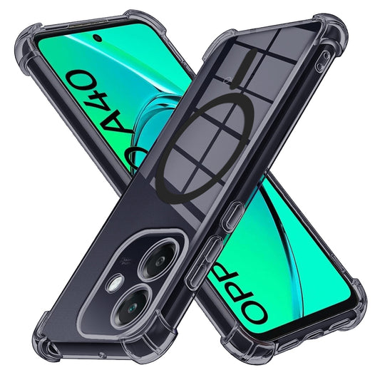 Capa MagSafe para Oppo A3 4G, Techsuit, Transparente Antichoque, Fumada
