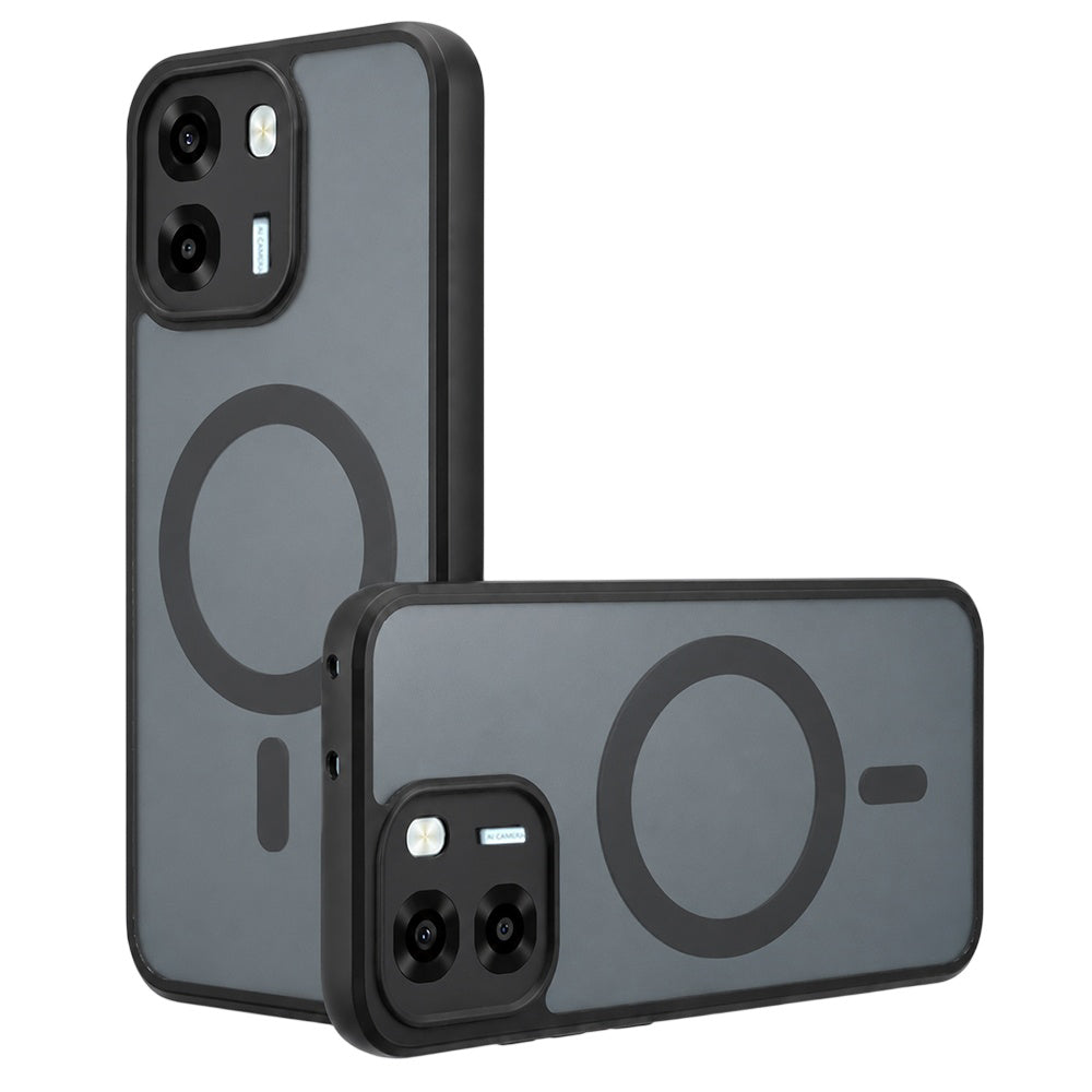 Capa MagSafe para Oppo A6 4G, Techsuit, PureFrost, Preto Satinado