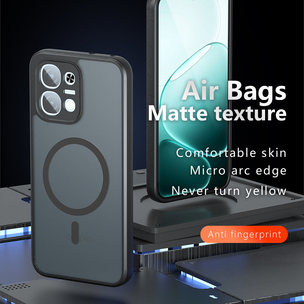 Capa MagSafe para Oppo A6 4G, Techsuit, PureFrost, Preto Satinado