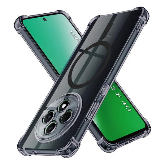 Capa MagSafe para Oppo Reno12 FS 5G / Reno12 FS 4G / Reno12 F 4G / Reno12 F, Techsuit, Transparente Antichoque, Fumada