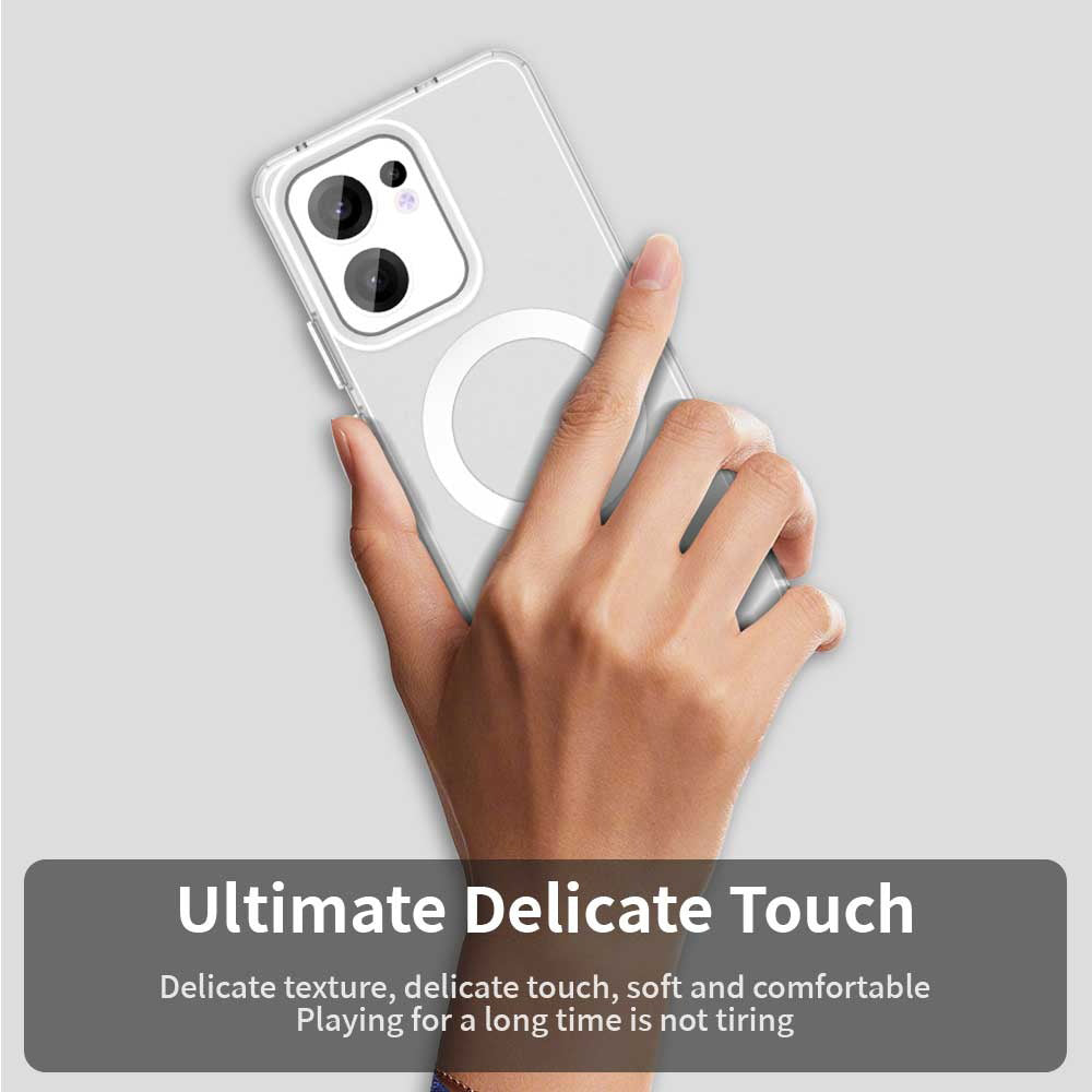 Capa MagSafe para Oppo Reno13 FS 5G / Reno13 F 4G / Reno13 F, Techsuit, CandyCase, Branca