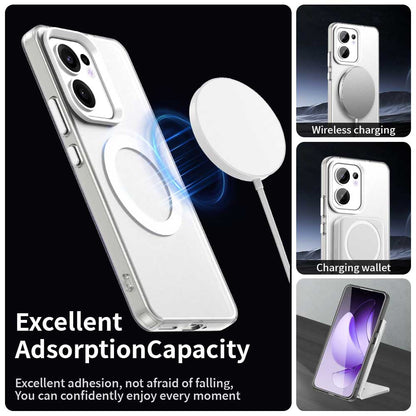 Capa MagSafe para Oppo Reno13 FS 5G / Reno13 F 4G / Reno13 F, Techsuit, CandyCase, Branca