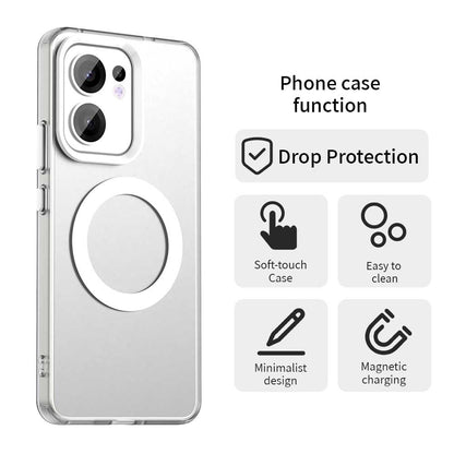Capa MagSafe para Oppo Reno13 FS 5G / Reno13 F 4G / Reno13 F, Techsuit, CandyCase, Branca